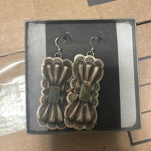 genuine Indian handcrafted sterling, silver earrings